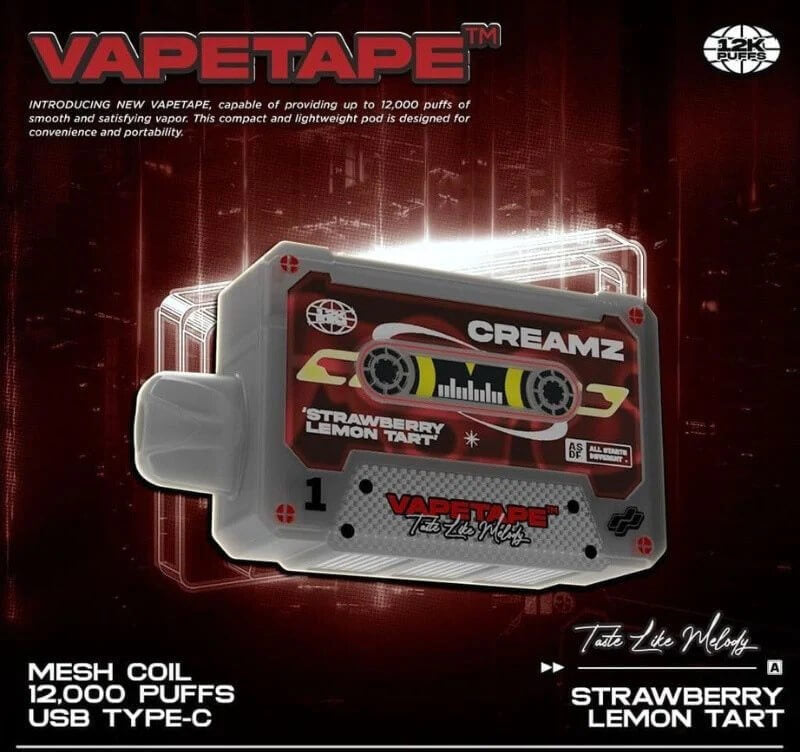 VAPETAPE-12000PUFFS-STARWBERRY-LEMON-TART-singapore-vape-delivery-shop