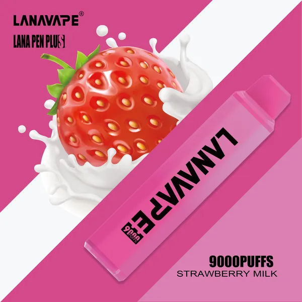 lana-pen-plus-9000-strawberry-milk-singapore-vape-delivery-shop